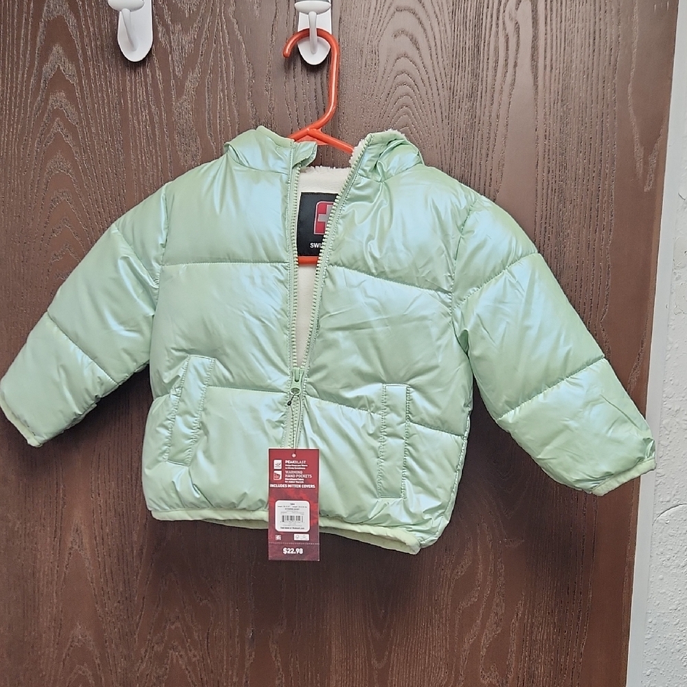 Swiss Tech Kids Puffer Jacket - Light Green